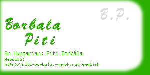 borbala piti business card